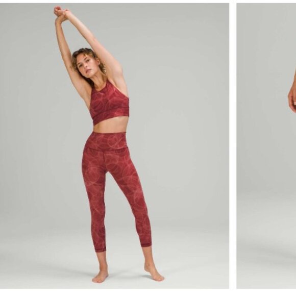 lululemon Align™ High-Rise Crop 23" Color Orbit Fusion Mulled Wine Multi Size 6 - Picture 1 of 6